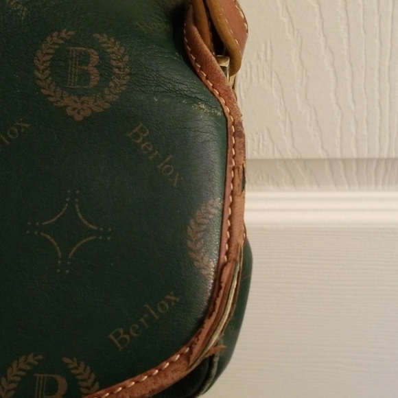 Vintage Green and Brown Crossbody Bag - Picture 3 of 6